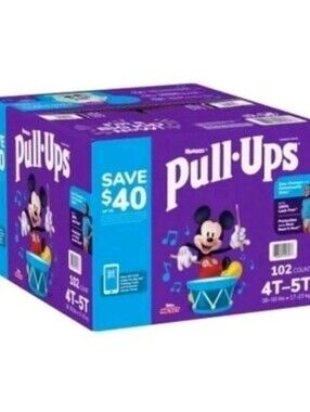 Huggies 102 Ct 4t-5t Unisex Mickey Pull Ups Training Pants 38-50 Pounds